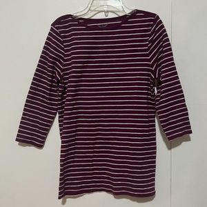S Faded Glory Top; Purple and White